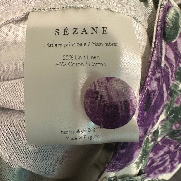 Sézane Chuck trousers in Maxi fleur violette, size 40, pre-owned - Picture 7 of 12
